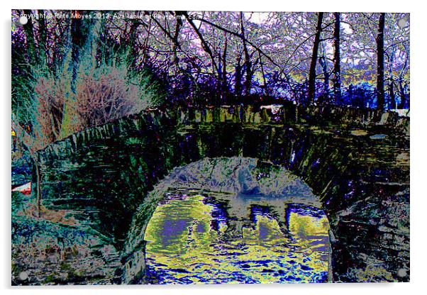 The Old Bridge in Winter # 1 Acrylic by Pete Moyes