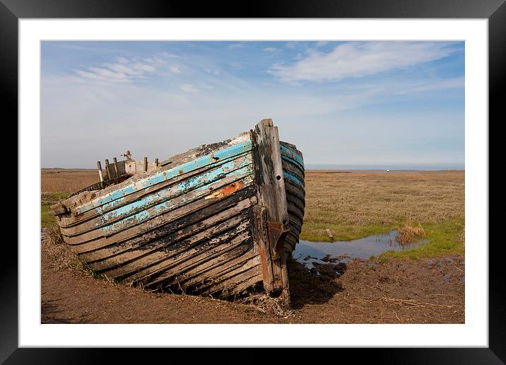 Old wreck on the sands Framed Mounted Print by Dean Mitchell