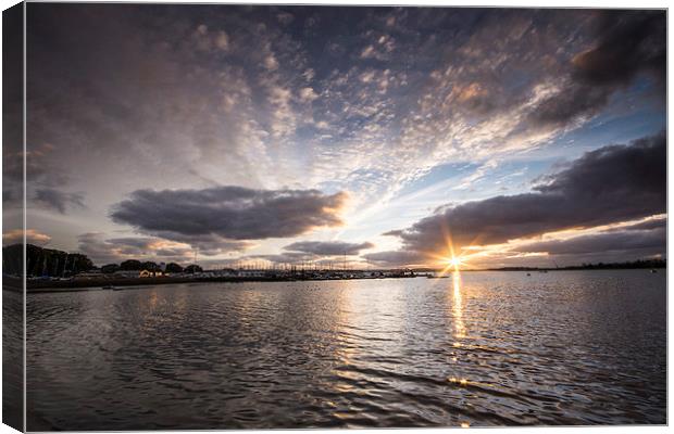 Sunset over Parkstone Bay Canvas Print by Phil Wareham