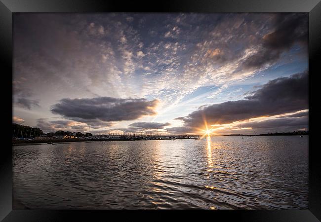 Sunset over Parkstone Bay Framed Print by Phil Wareham
