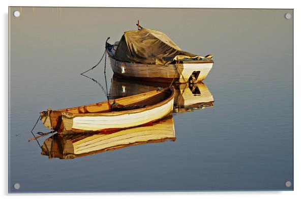 Two boats Acrylic by Brian Fry