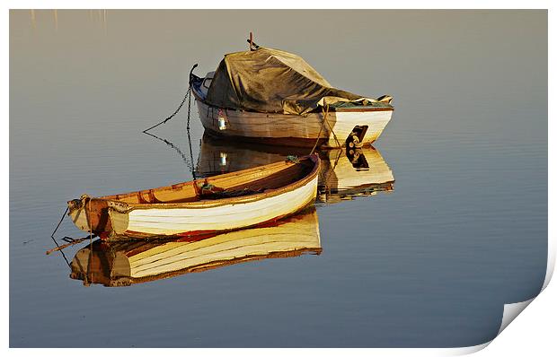 Two boats Print by Brian Fry