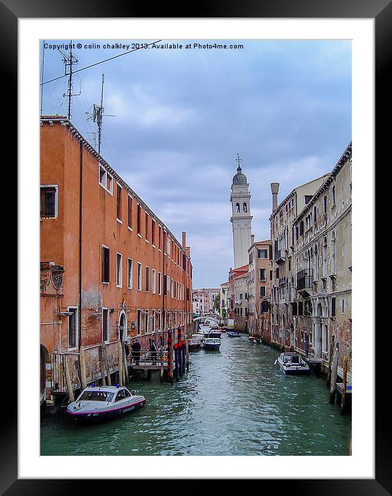 Venetian Canal Framed Mounted Print by colin chalkley