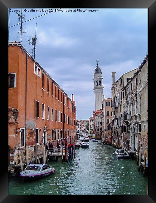 Venetian Canal Framed Print by colin chalkley