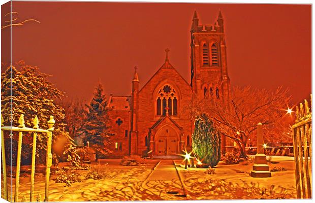 Larbert East affter the snow Canvas Print by jim huntsman