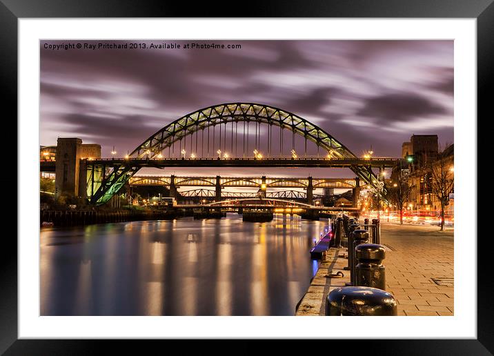 After Sunset on the Tyne Framed Mounted Print by Ray Pritchard