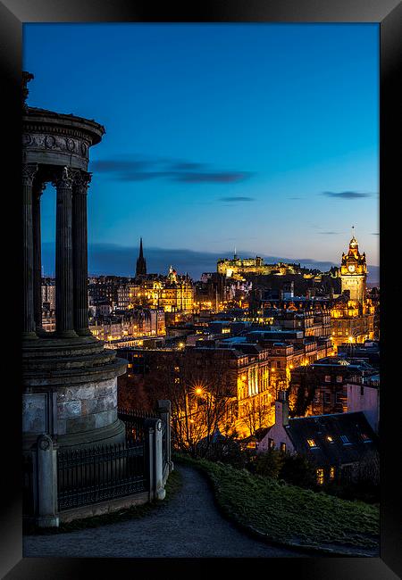 Calton Hill View. Framed Print by Kevin Ainslie