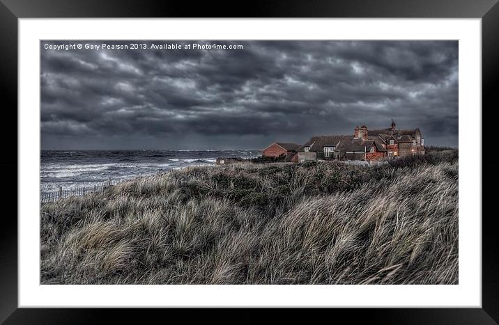 A stormy day at Brancaster Framed Mounted Print by Gary Pearson