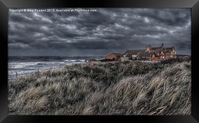A stormy day at Brancaster Framed Print by Gary Pearson