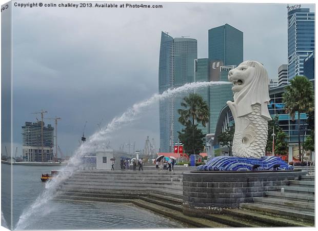 Singapore Merlion Canvas Print by colin chalkley
