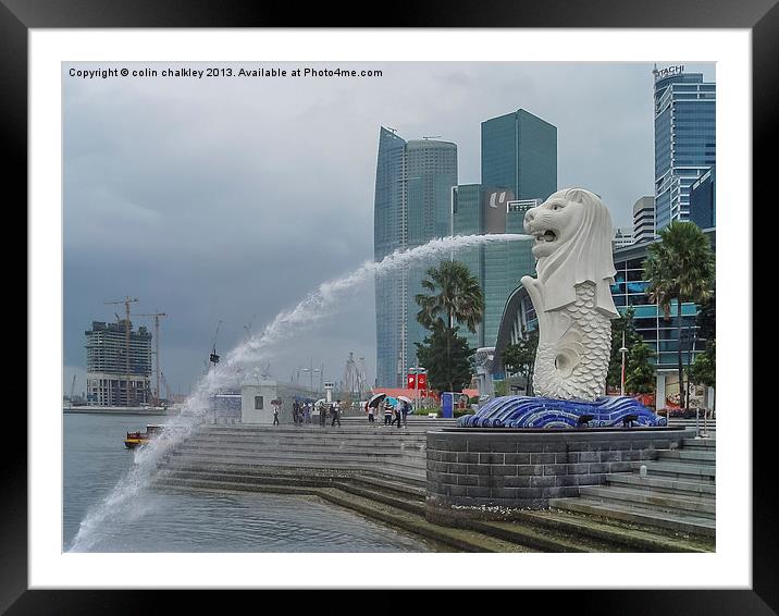 Singapore Merlion Framed Mounted Print by colin chalkley