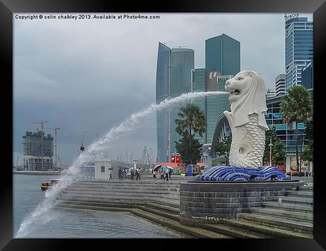 Singapore Merlion Framed Print by colin chalkley