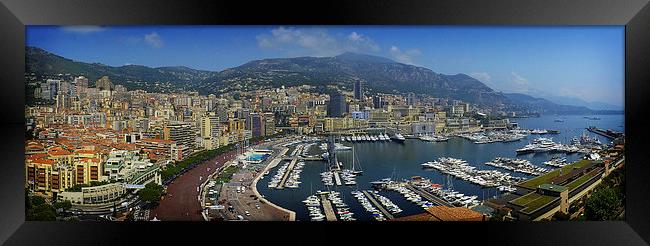 Monte Carlo Panorama Framed Print by Colin Metcalf
