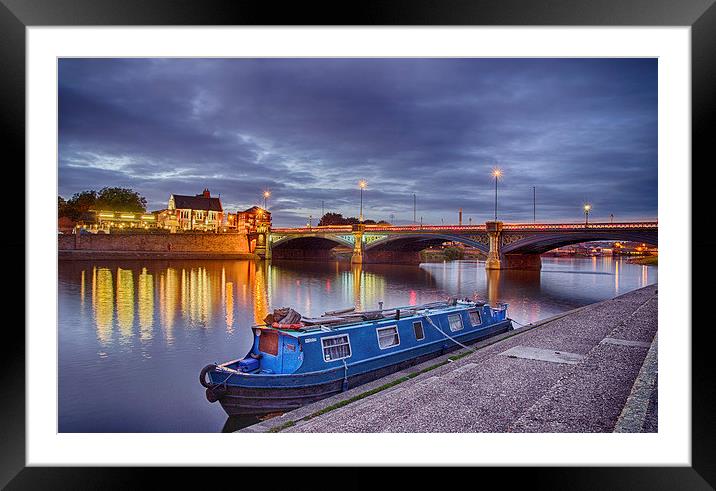 Trent Bridge at Blue Hour Framed Mounted Print by Alex Clark