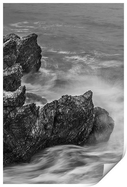 Stormy coastline Print by Ian Jones