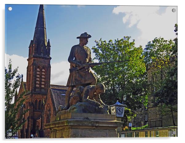 Falkirk War Memorial Acrylic by jim huntsman