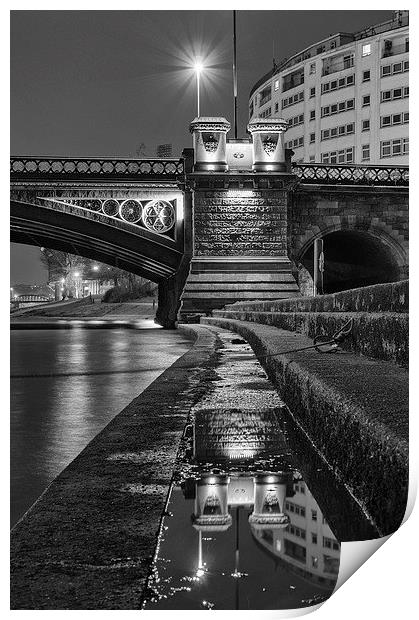 Trent Bridge Reflections Print by Alex Clark