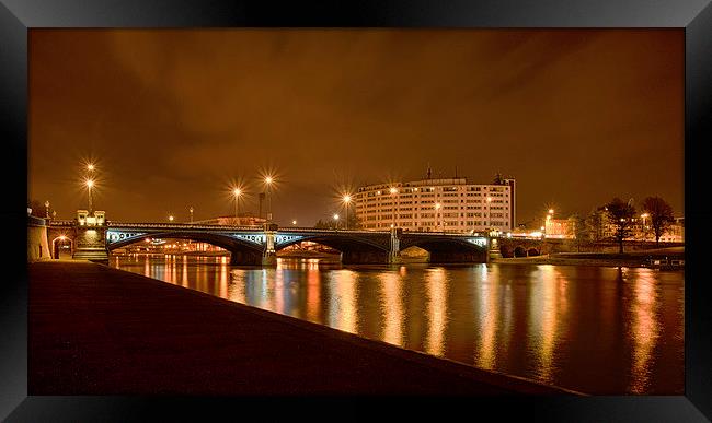 Trent Bridge at night Framed Print by Alex Clark