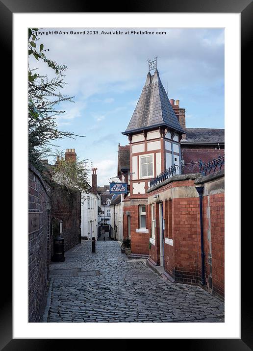 Castle Terrace Bridgnorth 2 Framed Mounted Print by Ann Garrett