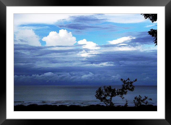 Clouds Building Offshore Framed Mounted Print by james balzano, jr.