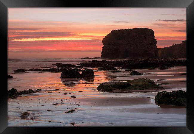 Marsden Rock Sunrise Framed Print by Ray Pritchard