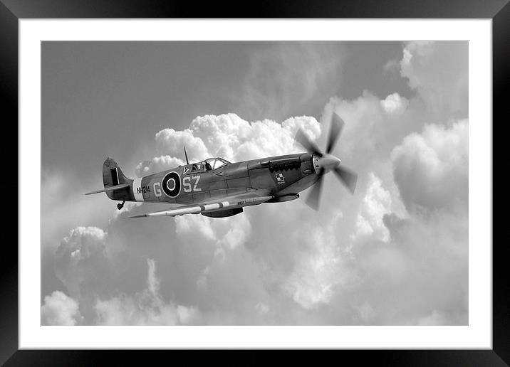 Polish Spitfire Ace Framed Mounted Print by J Biggadike