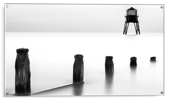 Dovercourt Lighthouse Long Exposure Acrylic by Tristan Morphew