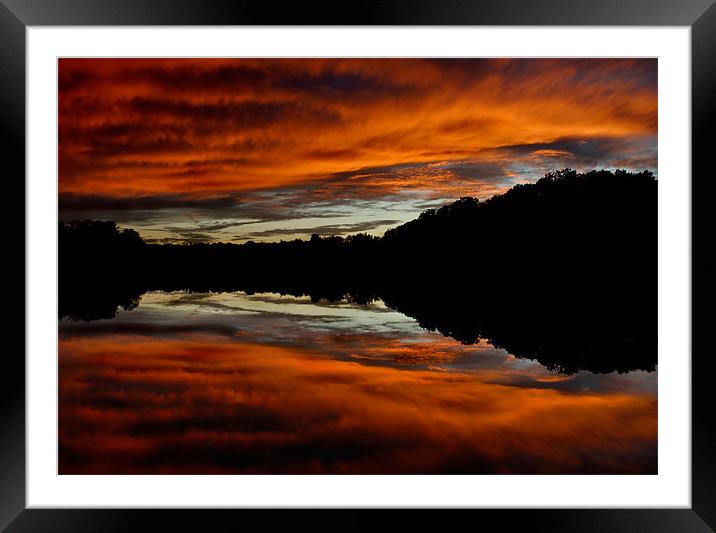 Lake Newport Sunset Framed Mounted Print by Bryan Olesen
