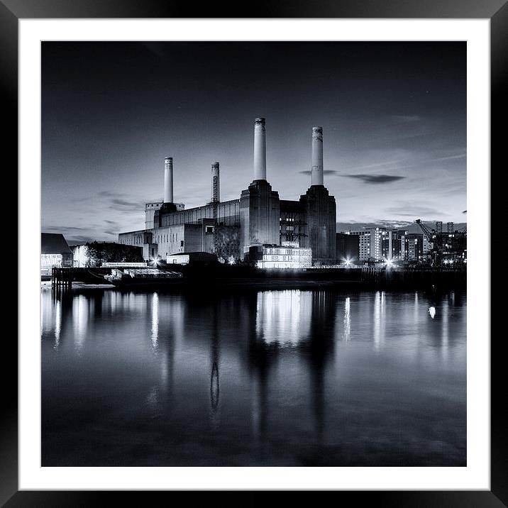 Battersea Power Station -Toned. Framed Mounted Print by Ian Hufton