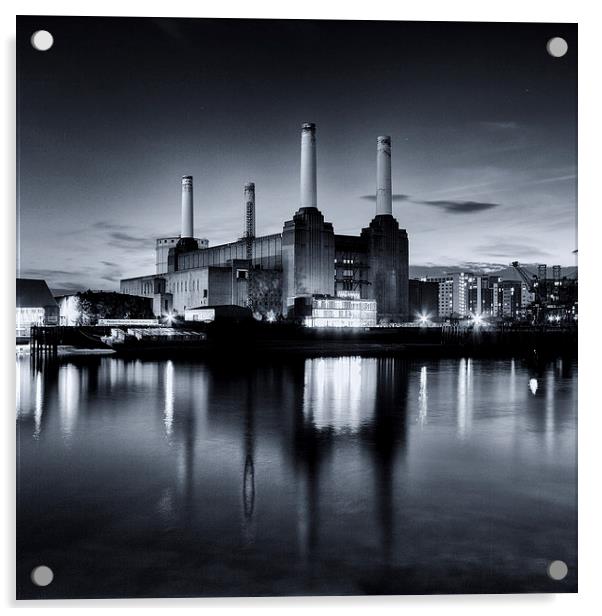 Battersea Power Station -Toned. Acrylic by Ian Hufton
