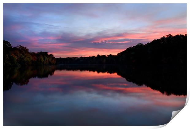 Lake Newport Sunset Print by Bryan Olesen
