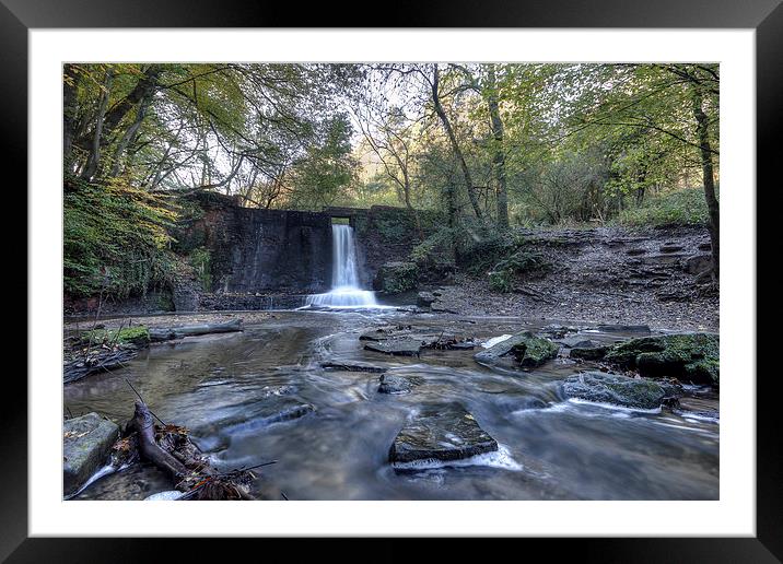 Wepre park waterfall Framed Mounted Print by Paul Farrell Photography