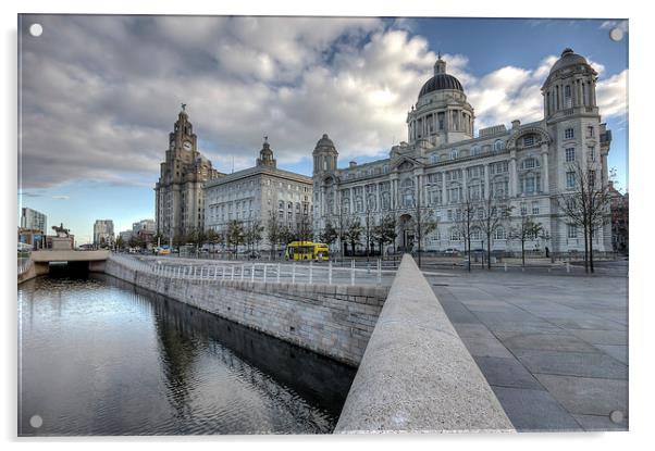 Liverpools three graces Acrylic by Paul Farrell Photography