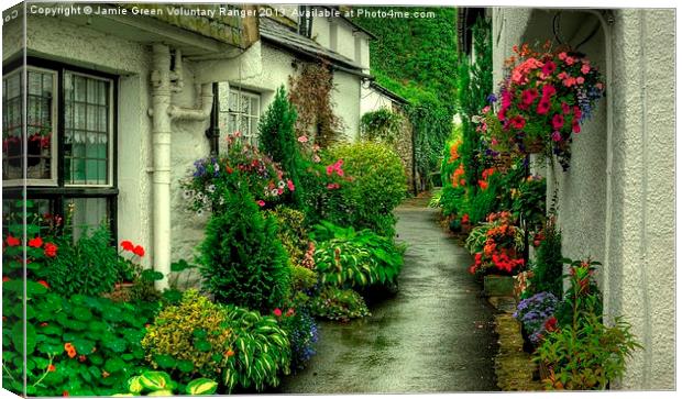 A Hawkshead Alley Canvas Print by Jamie Green