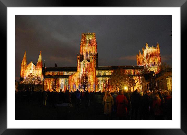 Durham Cathedral Lumiere Framed Mounted Print by eric carpenter