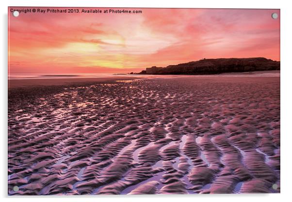 South Shields Sunrise Acrylic by Ray Pritchard