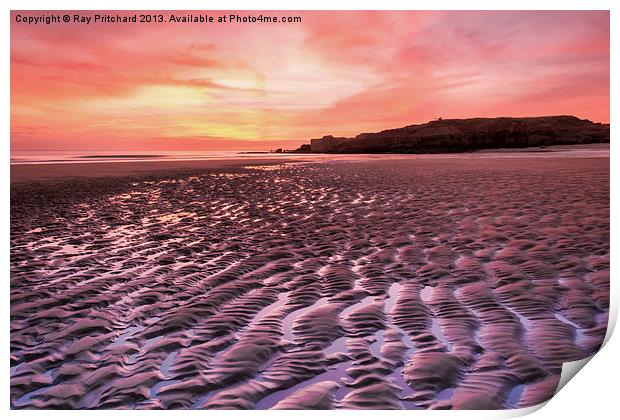South Shields Sunrise Print by Ray Pritchard
