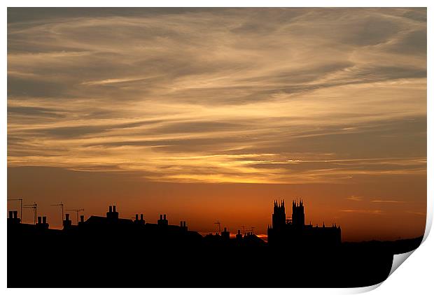 Minster Sunset Print by Lee Bailey