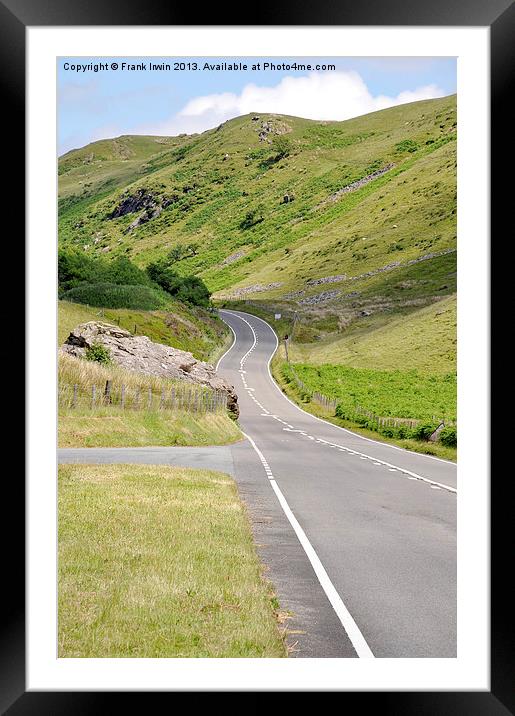 The open road on the A487 Framed Mounted Print by Frank Irwin