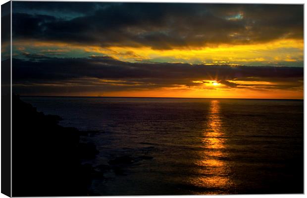 Cornish Winter Sunrise Canvas Print by Ted Miller
