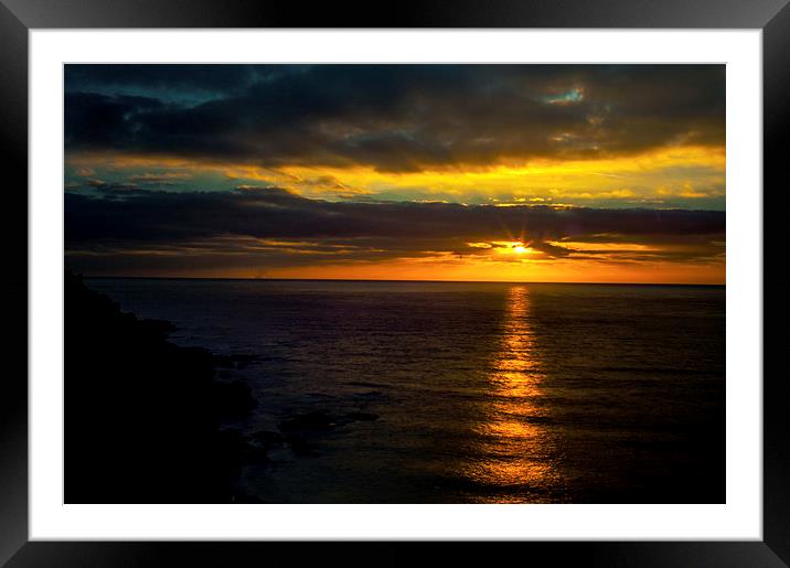 Cornish Winter Sunrise Framed Mounted Print by Ted Miller