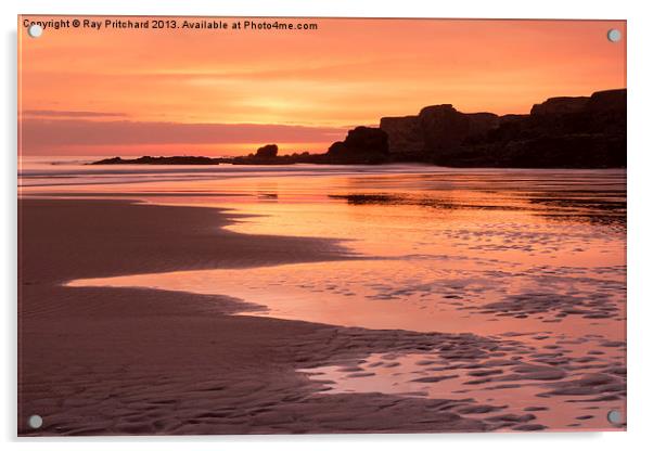 South Shields Beach at Sunrise Acrylic by Ray Pritchard