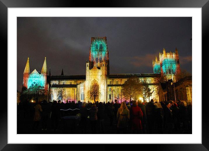 Durham Catherdral Colours Framed Mounted Print by eric carpenter