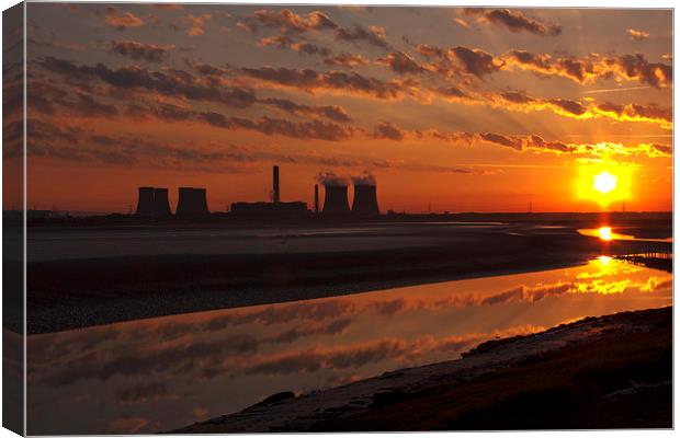 River Mersey Sunrise Canvas Print by Paul Scoullar