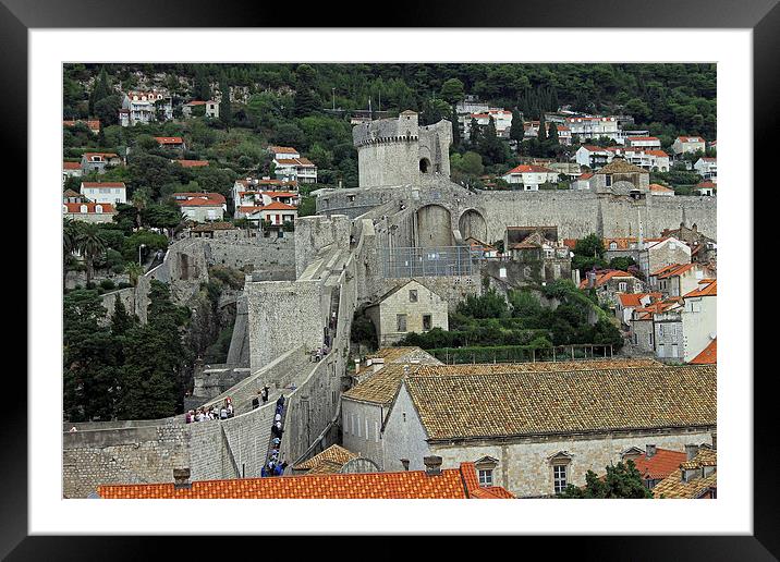 Dubrovnik City Walls Framed Mounted Print by Tony Murtagh