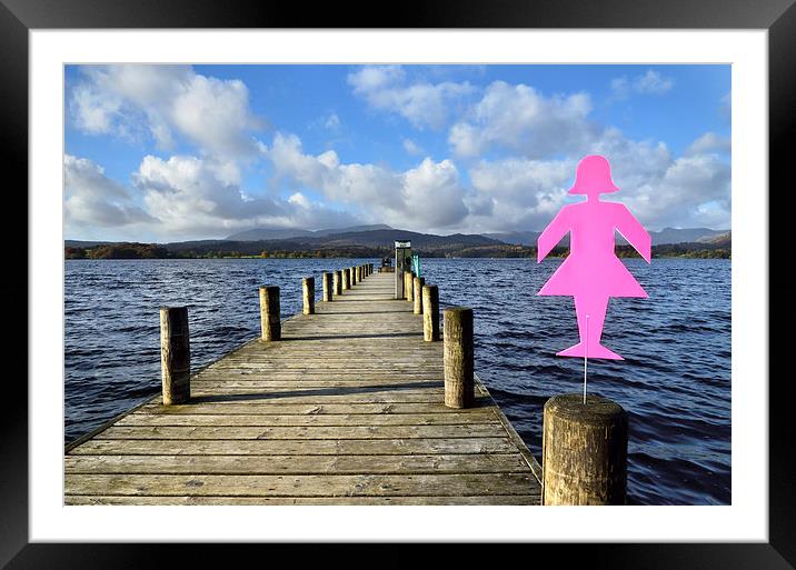 Pink Lady of Windermere Framed Mounted Print by Gary Kenyon