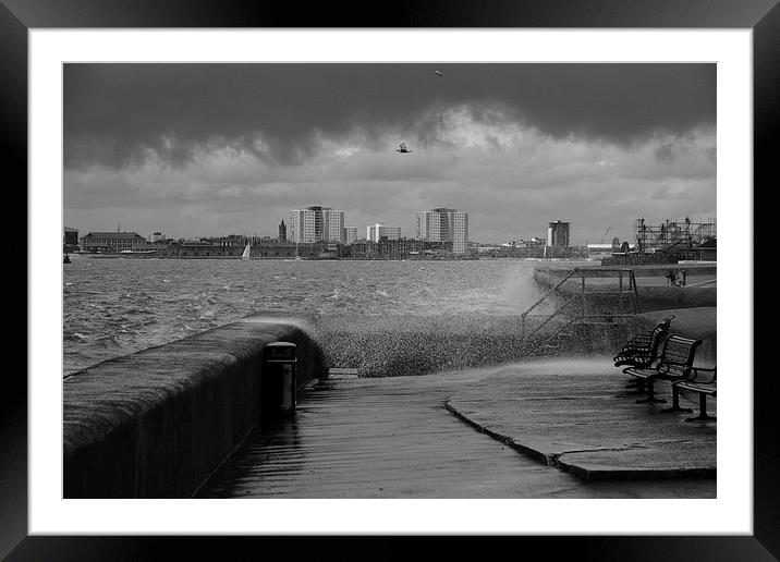 Southsea On A Windy Day Framed Mounted Print by Kevin Browne