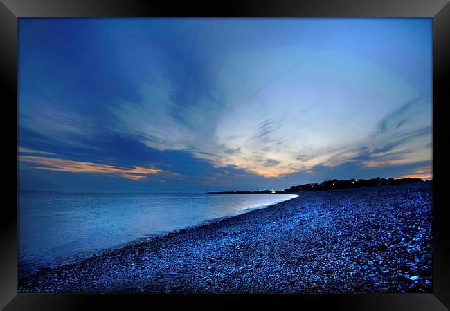Blue Hour - Stokes Bay, Gosport Framed Print by Kevin Browne