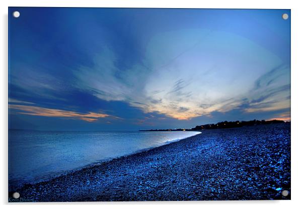 Blue Hour - Stokes Bay, Gosport Acrylic by Kevin Browne