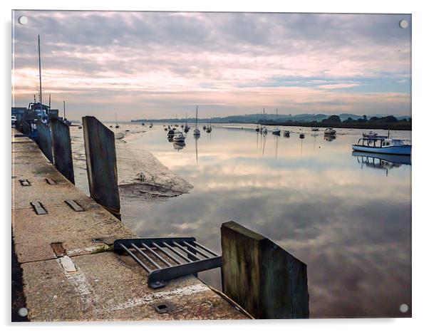 Low tide at Topsham Acrylic by Andy dean